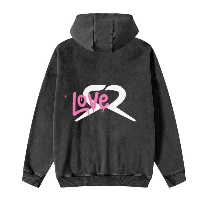 LOVE SAINTRICH ZIPPED FLEECE HOODIE