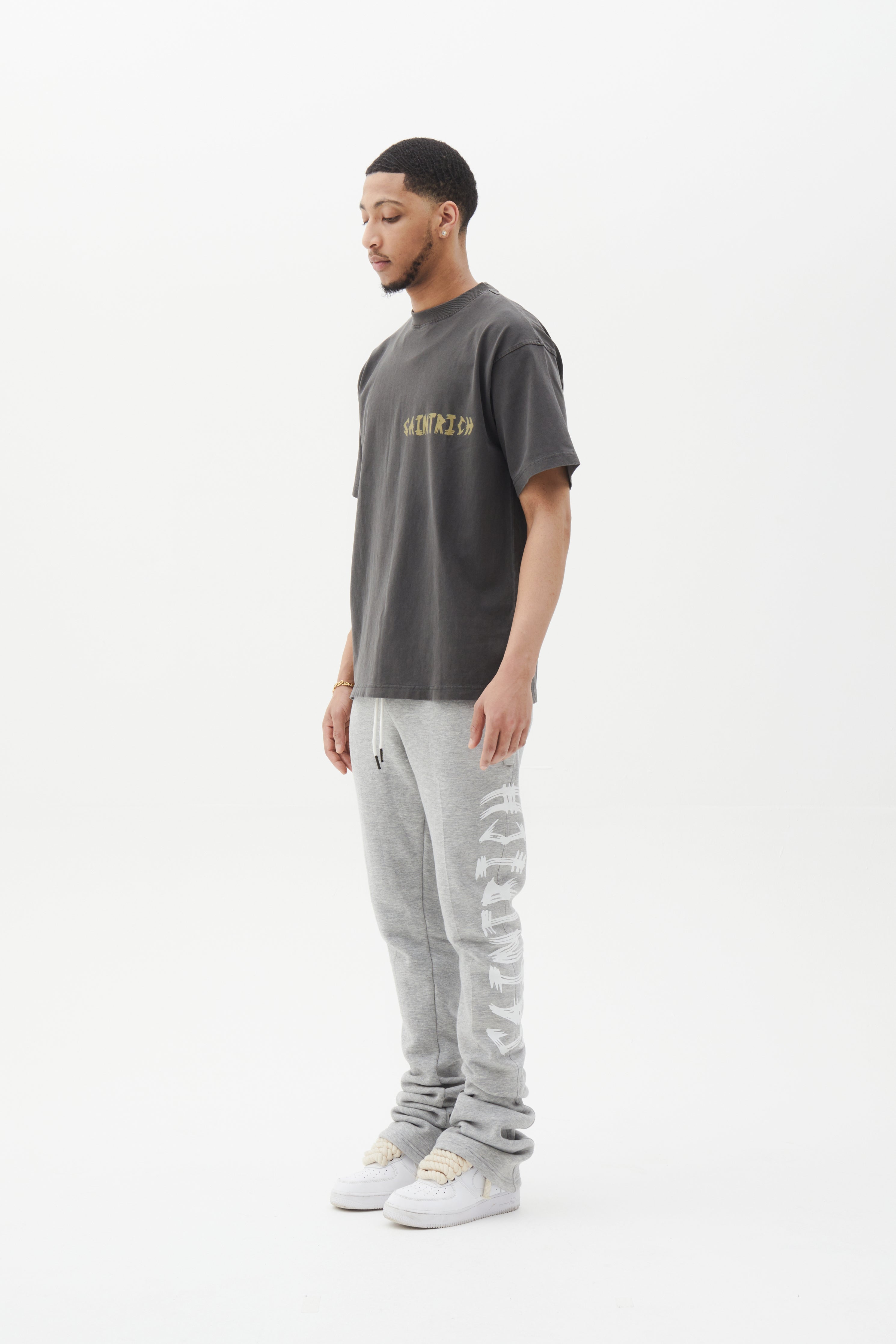 Stacked discount grey sweatpants